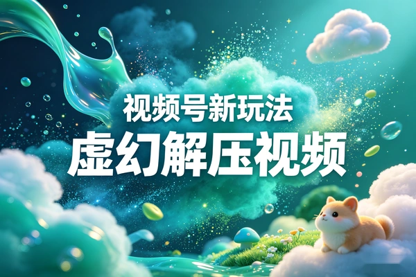 视频号分成新玩法AI做虚幻风景解压视频流量爆发完播率超高
