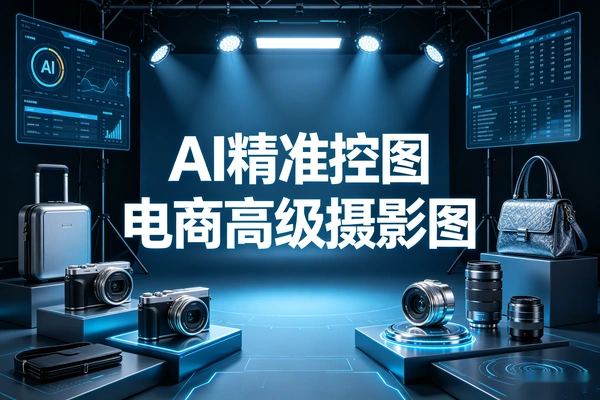 AI精准控图全流程关键词PS色块分区电商高级摄影图