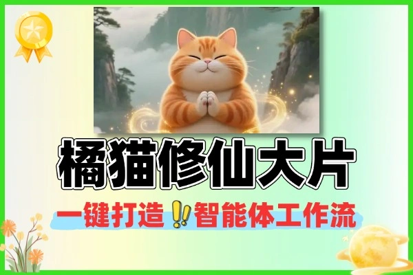 一键打造橘猫修仙大片智能体工作流